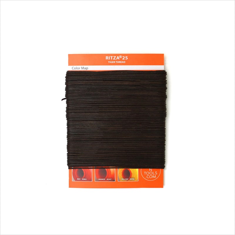 Ritza 25 Tiger Thread Brown 0.8mm RITZA 25 Tiger Thread for Leather Craft | Waxed Polyester Saddlers Thread - Image 4